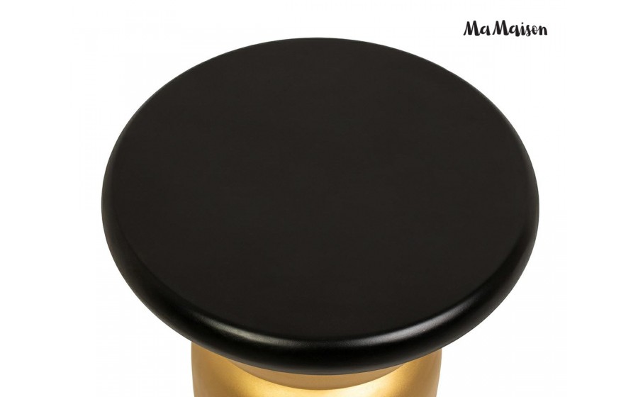 MaMaison stolik pomocniczy LEONARDO 39 czarny złoty