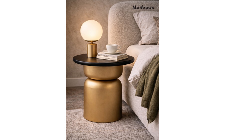 MaMaison stolik LEONARDO 39 czarny / złoty