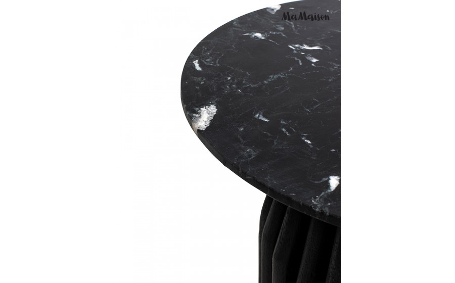 MaMaison stolik LEVANTE 50 czarny marmur /  drewno