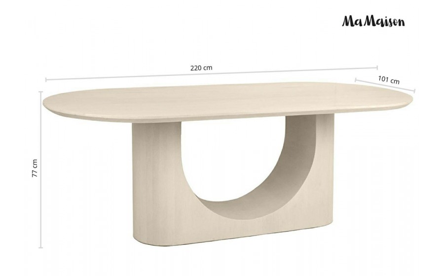 MaMaison stół jadalniany ICARO 220 beżowy / drewno