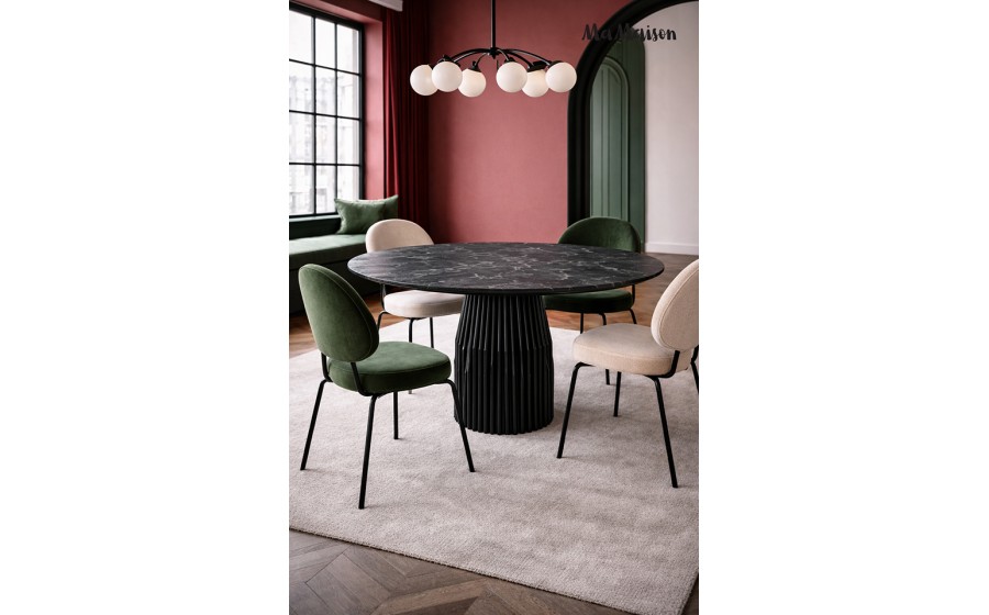 MaMaison stół jadalniany LEVANTE 120  czarny / marmur