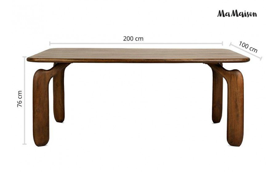 MaMaison stół jadalniany ORIZON 200  brązowy / drewno
