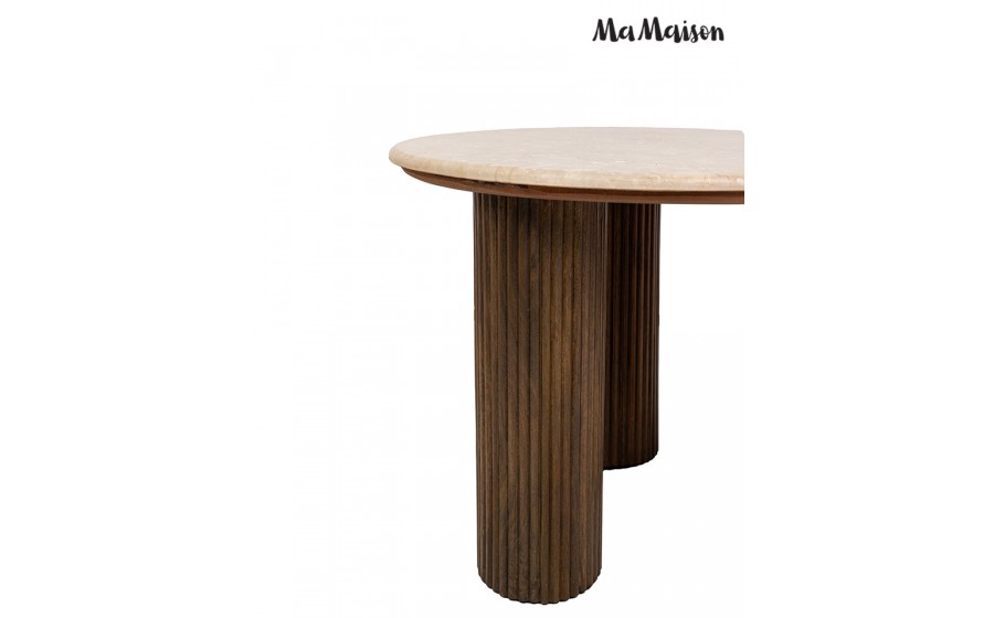 MaMaison stół jadalniany RAGNO 120 marmur drewno mango