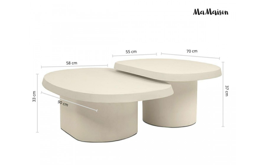 MaMaison zestaw stolików kawowych OTTO  beżowy