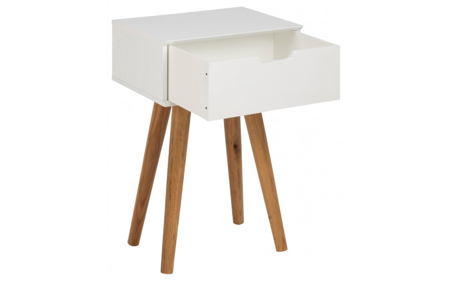 ACTONA szafka MITRA biała - MDF, nogi dębowe