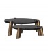 RICHMOND zestaw 2 stolików kawowych BRODY - czarny, mosiądz