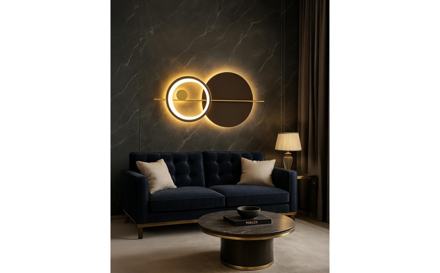 MOOSEE lampa ścienna MOONS złota