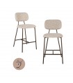 RICHMOND zestaw 2 krzeseł barowych XENIA 65 cm beżowy