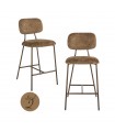 RICHMOND zestaw 2 krzeseł barowych XENIA 65 cm brązowy