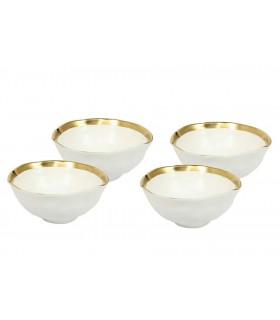 KARE miska BELL 15 cm biało-złota