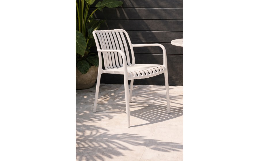 MODESTO krzesło Strips białe -  polipropylen