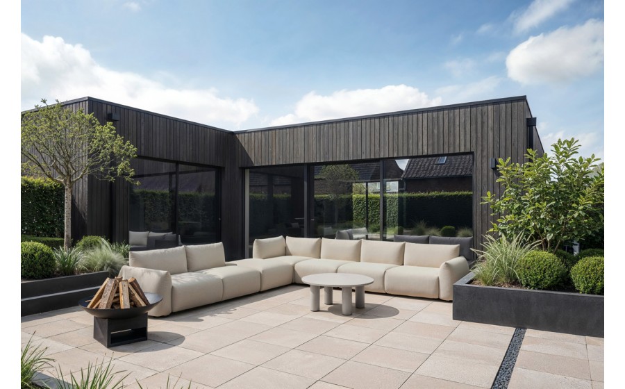 RICHMOND sofa narożna ogrodowa DAWSON beżowa