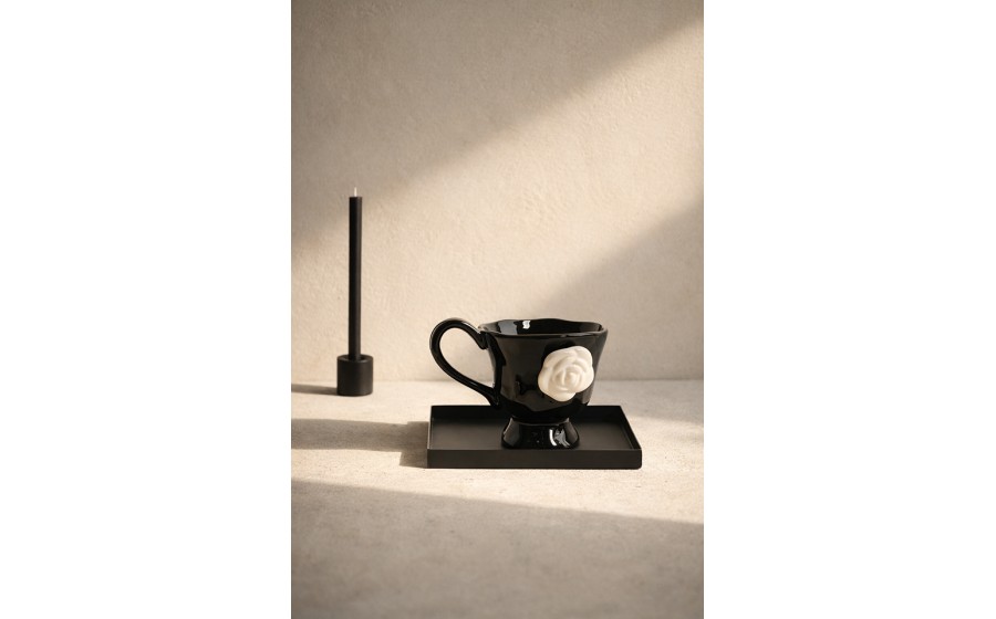 Kubek SHP BIAŁA RÓŻA czarny