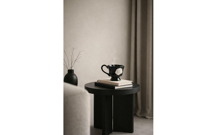 Kubek SHP BIAŁA RÓŻA czarny