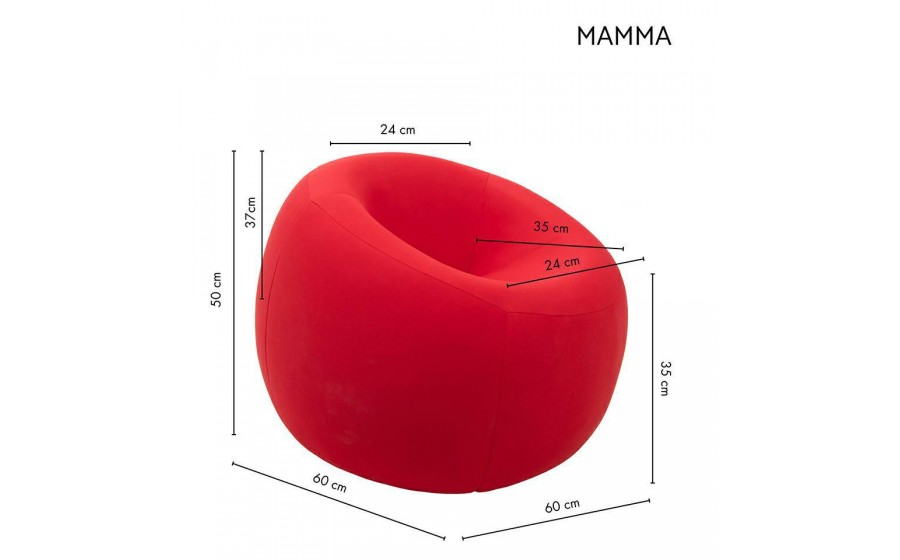 Pufa MAMMA czerwona