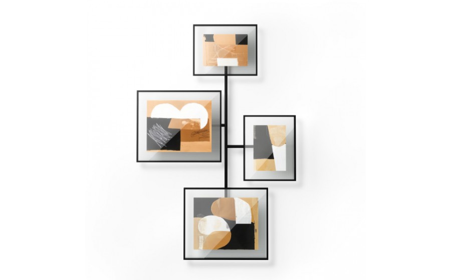 UMBRA zestaw 4 ramek na zdjęcia FLUTE  WALL czarny