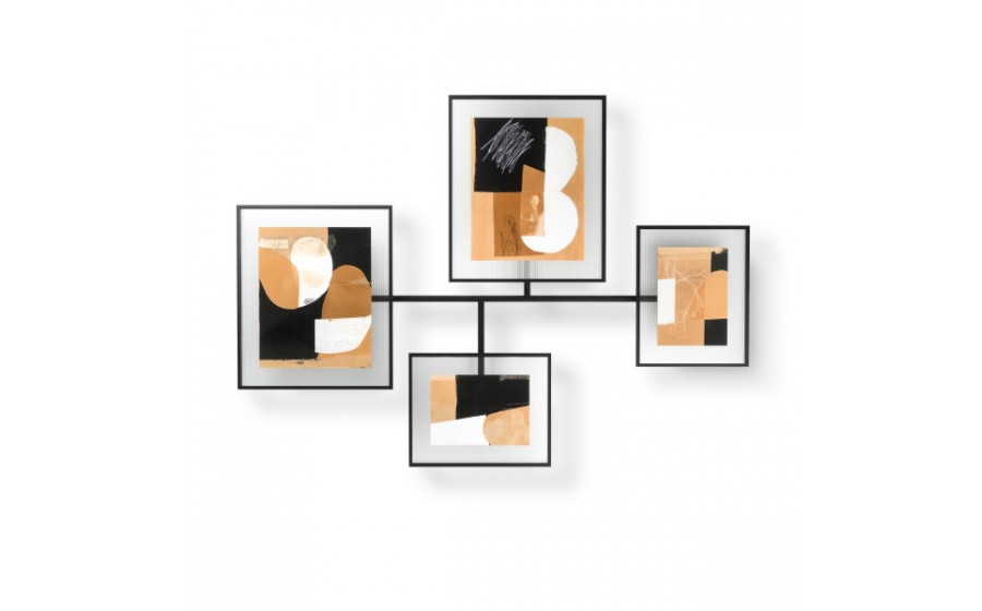 UMBRA zestaw 4 ramek na zdjęcia FLUTE  WALL czarny