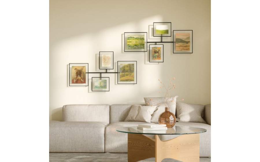 UMBRA zestaw 4 ramek na zdjęcia FLUTE  WALL czarny