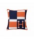 Poduszka dekoracyjna SHP PARIS HOME  granatowa / pomarańczowa