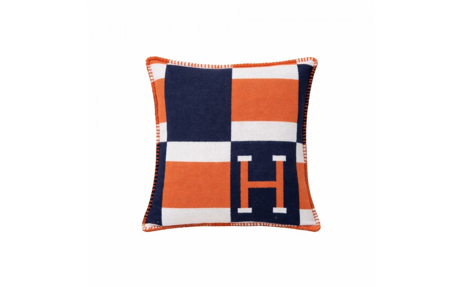 Poduszka dekoracyjna SHP PARIS HOME  granatowa / pomarańczowa