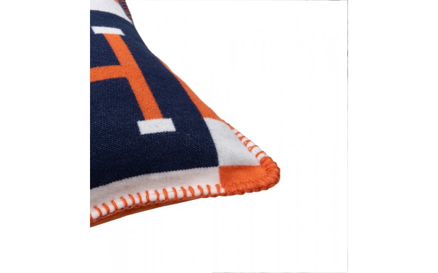 Poduszka dekoracyjna SHP PARIS HOME  granatowa / pomarańczowa