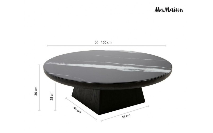 MaMaison stolik kawowy DOVER 100 czarny