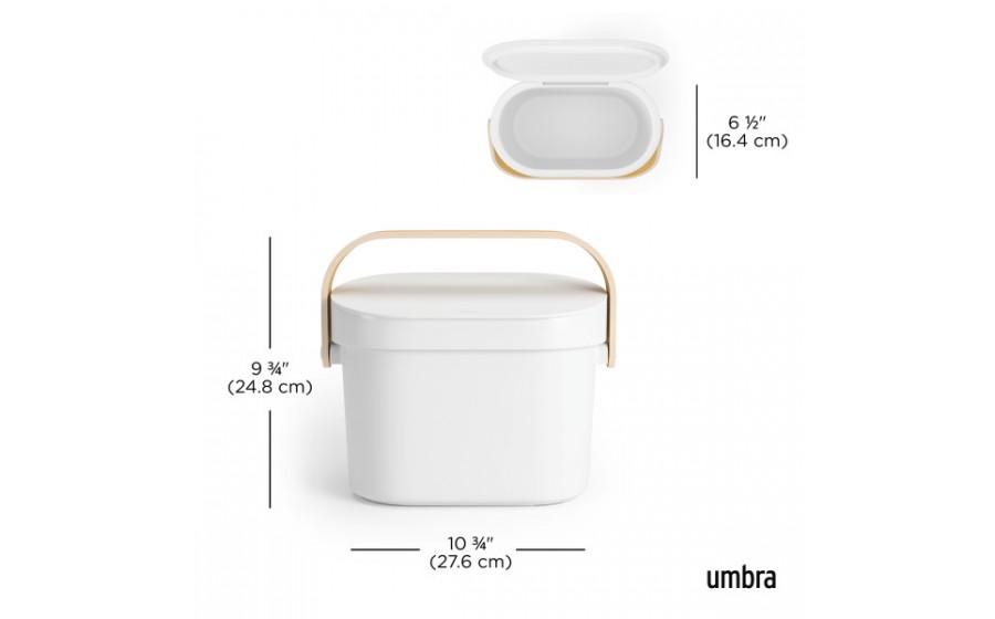 UMBRA kosz na śmieci BELLWOOD biały