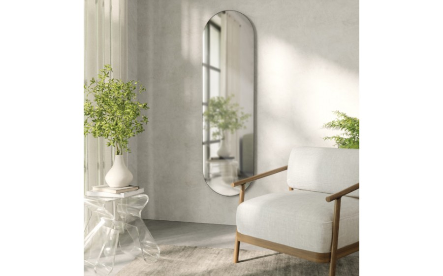 UMBRA lustro ścienne HUBBA 62 x 18 cm tytan