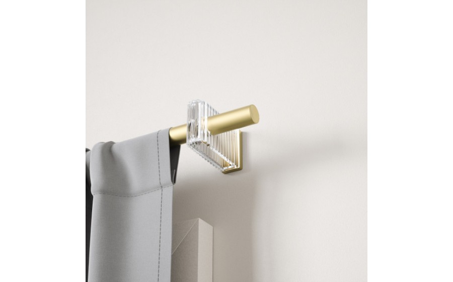 UMBRA karnisz FLUTE 107-305 cm fi 25 mm złoty