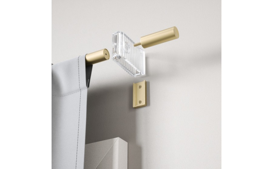 UMBRA karnisz FLUTE 107-305 cm fi 25 mm złoty