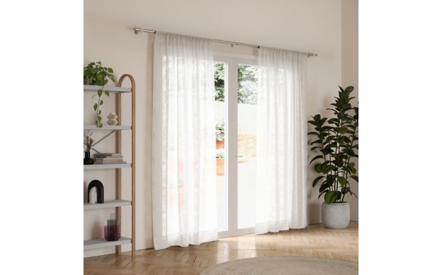 UMBRA karnisz FLUTE 107-305 cm nikiel /  stal