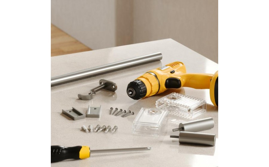 UMBRA karnisz FLUTE 107-305 cm nikiel /  stal