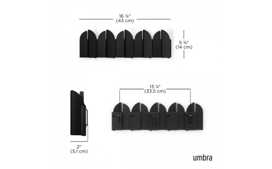 UMBRA wieszak ścienny SALOON czarny