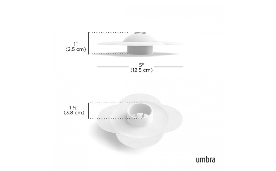 UMBRA zatyczka do odpływu BLOOM biała