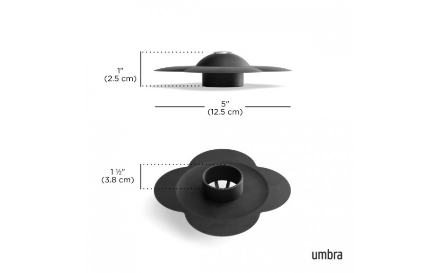 UMBRA zatyczka do odpływu BLOOM czarna