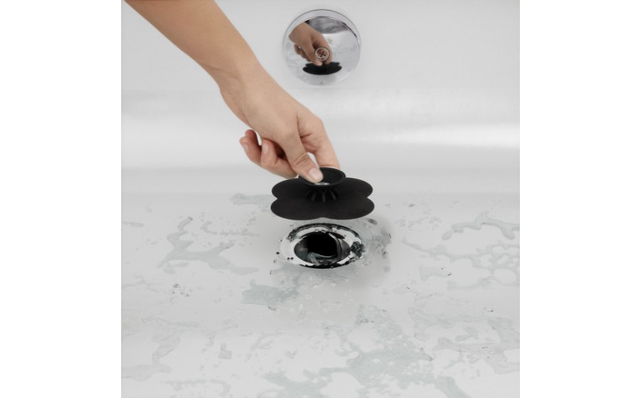 UMBRA zatyczka do odpływu BLOOM czarna