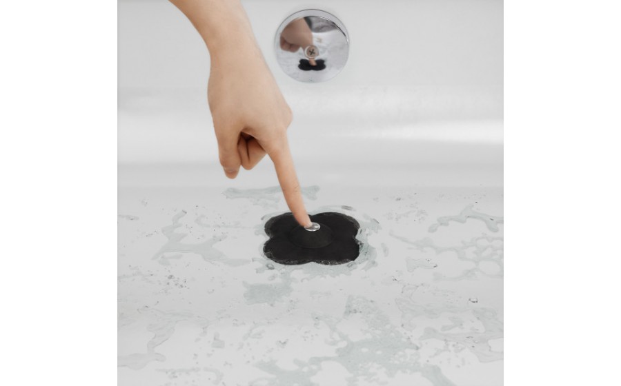 UMBRA zatyczka do odpływu BLOOM czarna