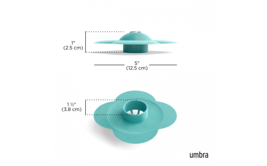 UMBRA zatyczka do odpływu BLOOM  niebieska