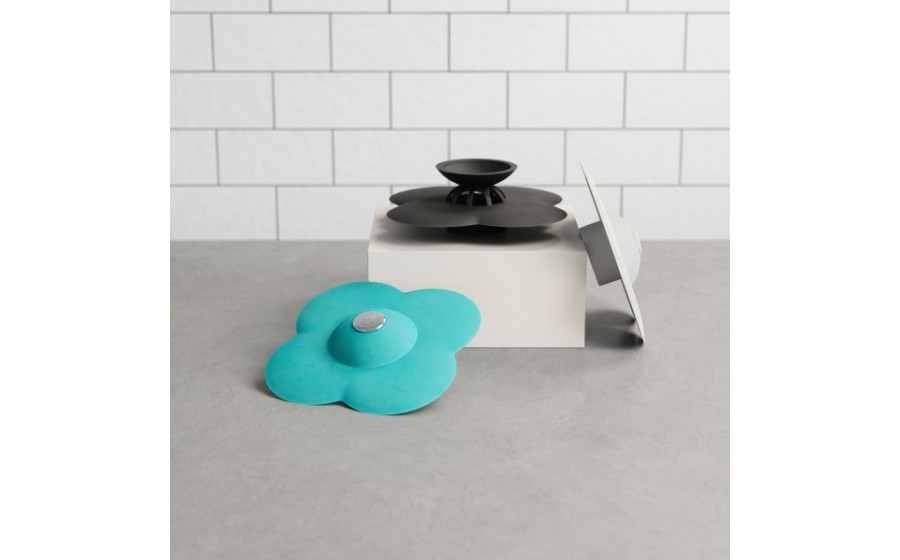 UMBRA zatyczka do odpływu BLOOM  niebieska