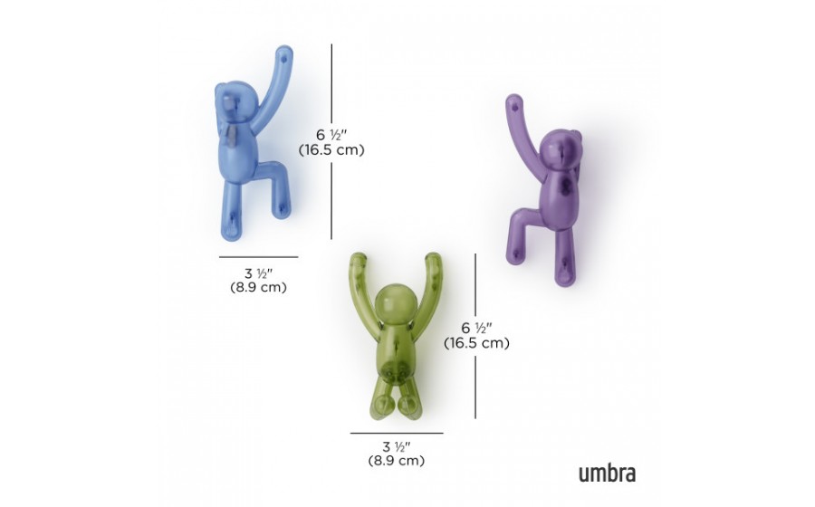 UMBRA wieszak ścienny BUDDY  wielokolorowy