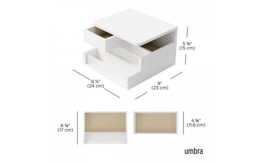 UMBRA pojemnik do przechowywania MALIBU biały