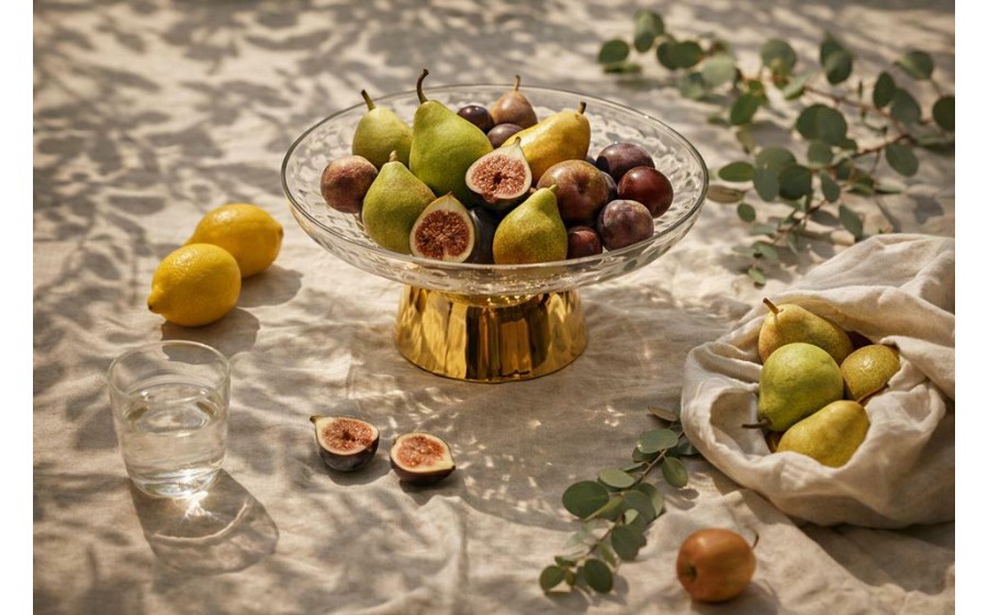 Patera dekoracyjna SHP SWEET złota / transparentna