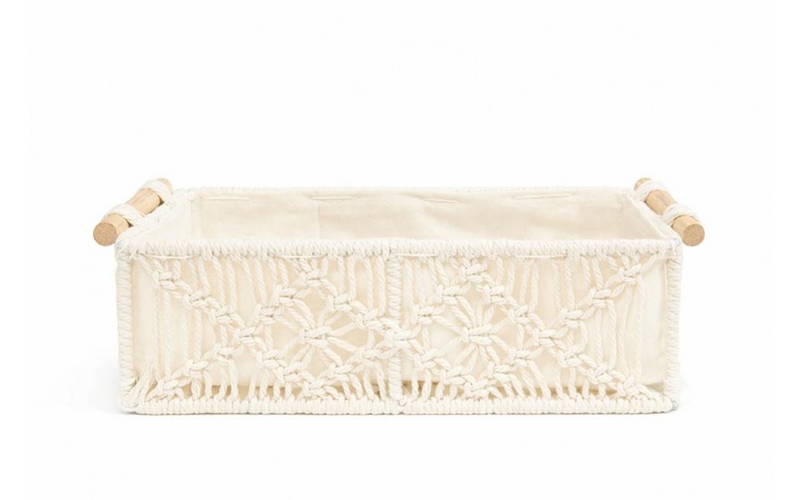 Koszyk dekoracyjny SHP BOHO beżowy