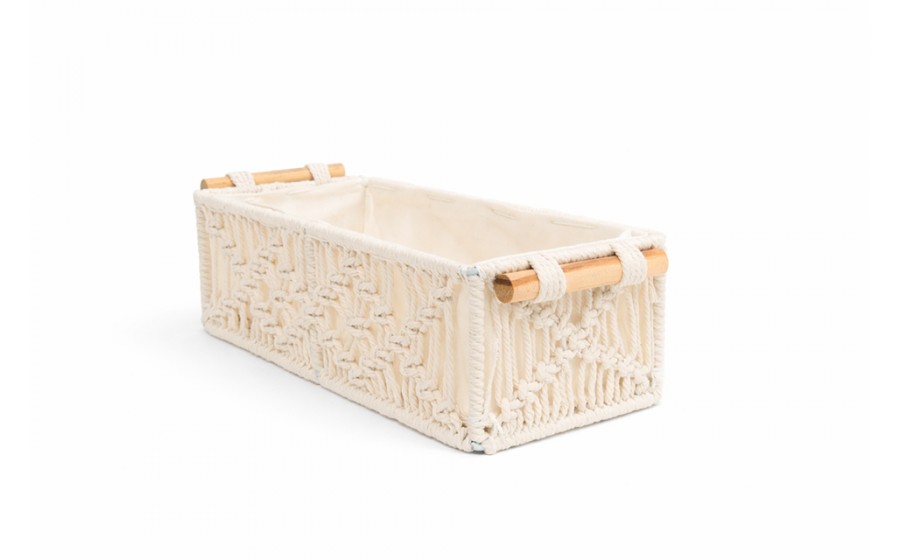 Koszyk dekoracyjny SHP BOHO beżowy