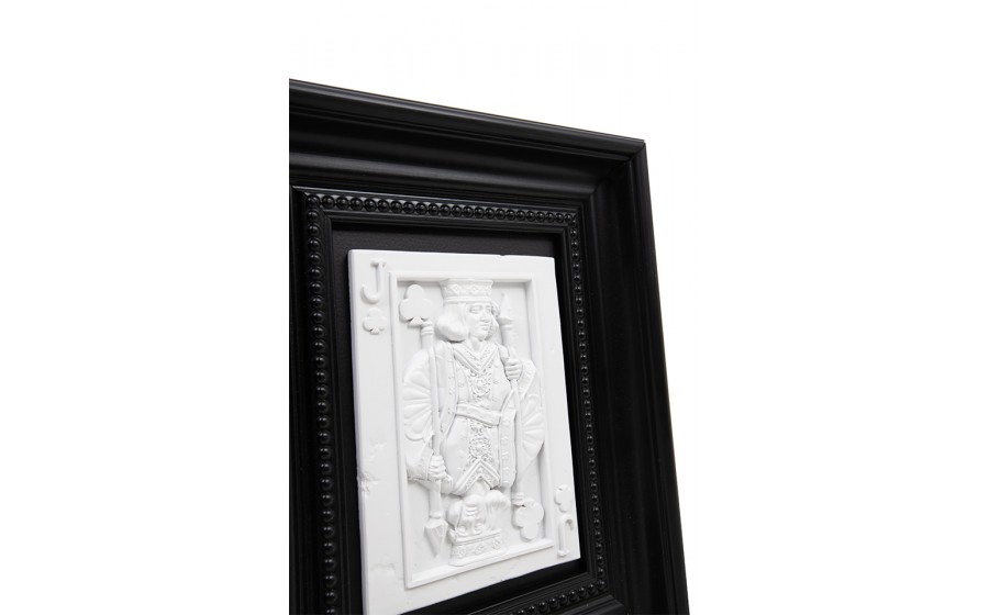 Obraz SHP JACK biały / czarna rama