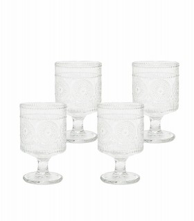Zestaw 4 szklanek SHP FLORES 230 ml transparentny