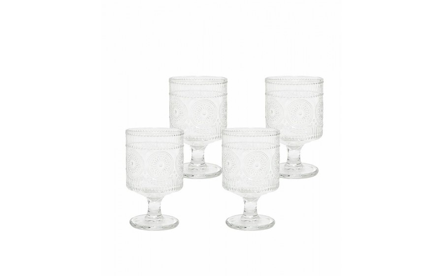 Zestaw 4 szklanek SHP FLORES 230 ml transparentny