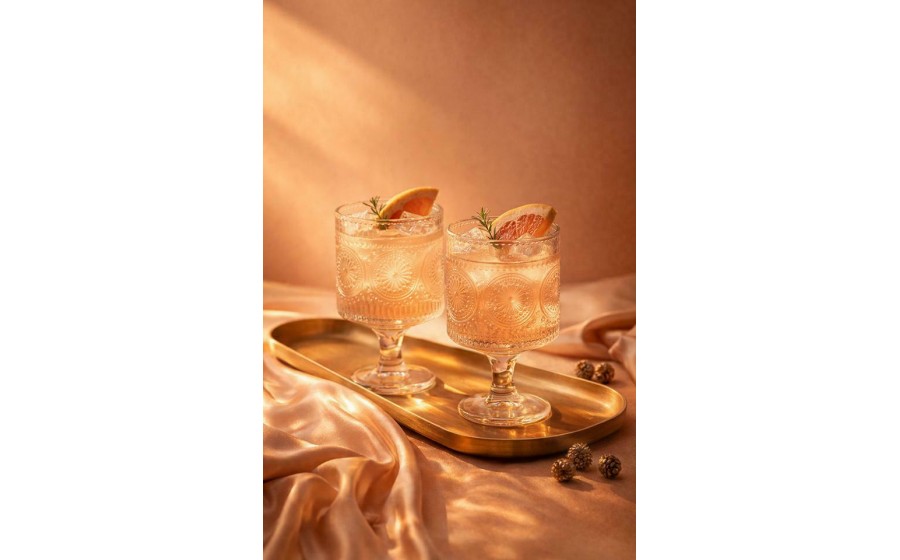 Zestaw 4 szklanek SHP FLORES 230 ml transparentny