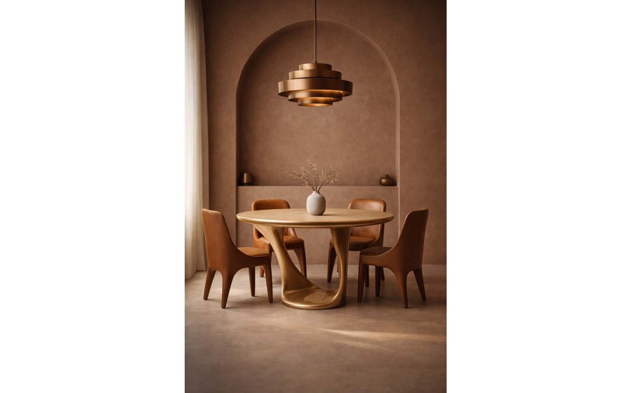 Stół okrągły SHANGRI LA 100 złoty