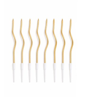 Zestaw 36 świeczek na tort SHP TWIST złoty